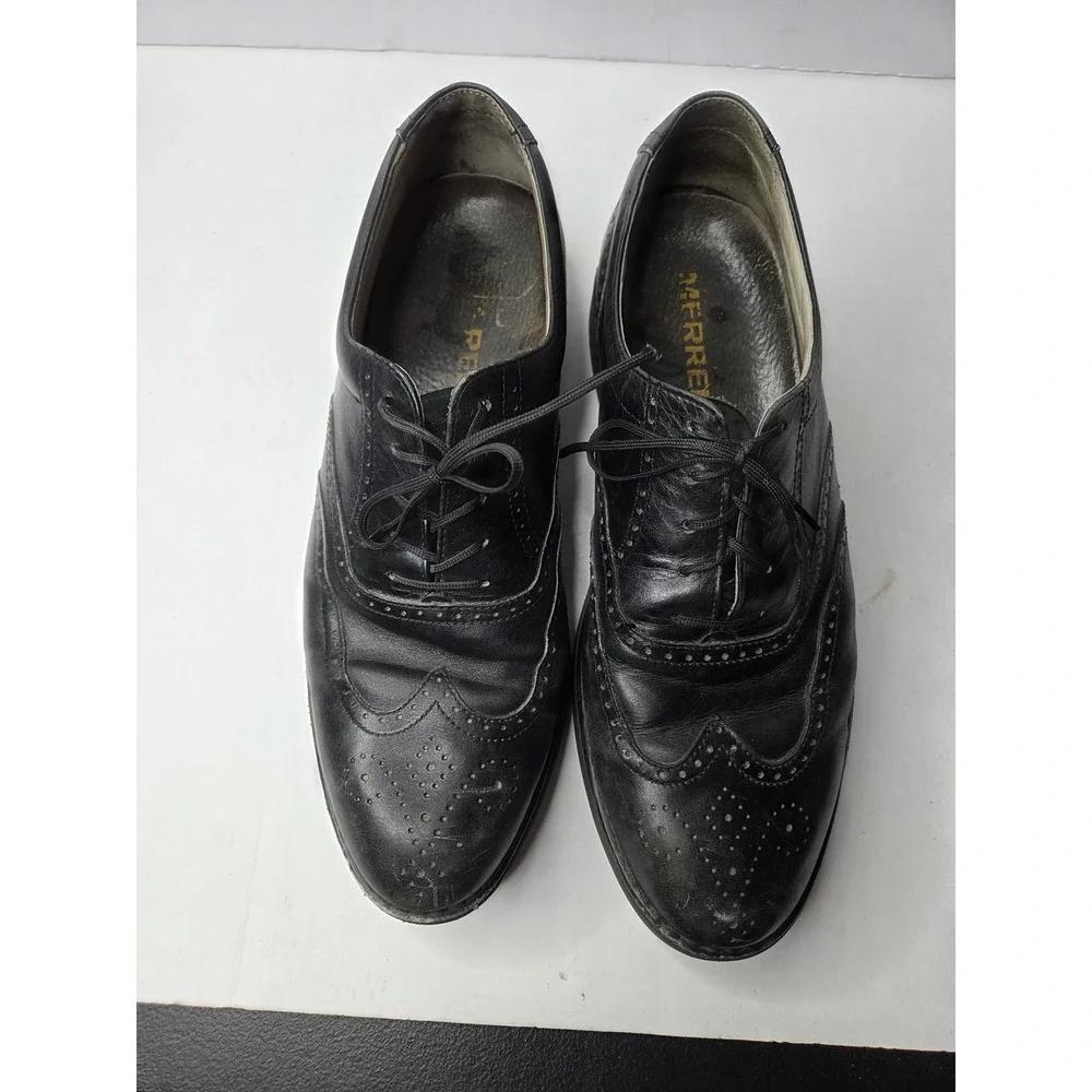 Rockport Mens Black Leather Wingtip Oxford Shoes Vibram‎ Sole M3678 9 W Hungary